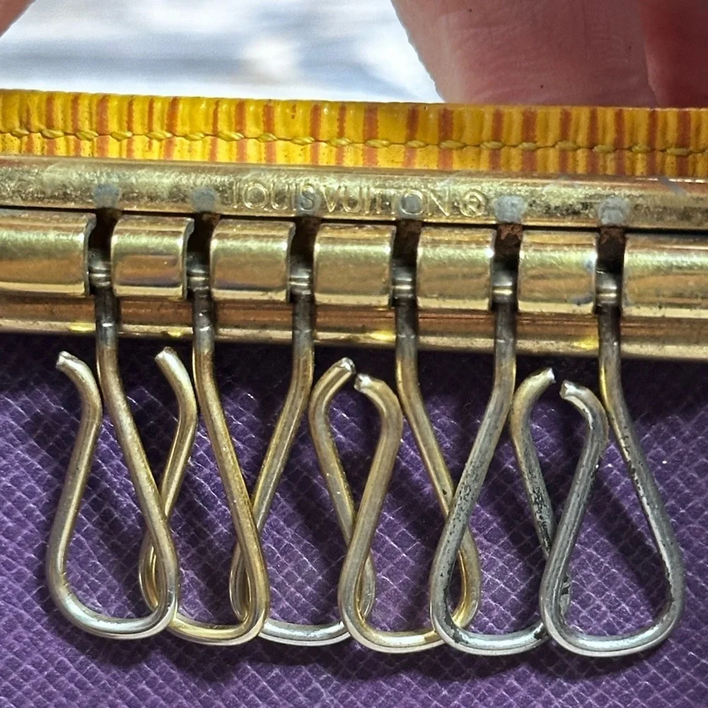 Louis Vuitton Authentic Vintage Yellow Purple Epi 6-Key Holder - Picture 12 of 16